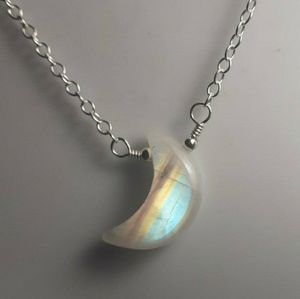 ♡RAINBOW MOONSTONE & 925SS NECKLACE♡